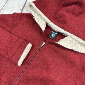 Kuhl Alfpaca Fleece Jacket Womens Med Red Full Zip Hooded